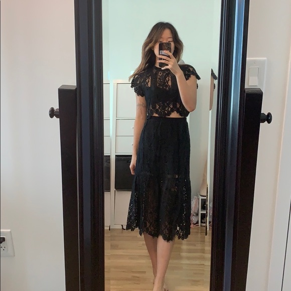Free People Dresses & Skirts - Free people crop top skirt lace set